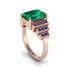 Unique Geometric Radiant Emerald Engagement Ring - Wilma No. 65 image 1