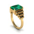 Unique Geometric Radiant Emerald Engagement Ring - Wilma No. 34 image 1