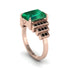 Unique Geometric Radiant Emerald Engagement Ring - Wilma No. 35 image 1