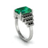 Unique Geometric Radiant Emerald Engagement Ring - Wilma No. 36 image 1