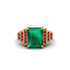Unique Geometric Radiant Emerald Engagement Ring - Wilma No. 49 image 2