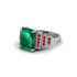 Unique Geometric Radiant Emerald Engagement Ring - Wilma No. 51 image 3