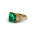 Unique Geometric Radiant Emerald Engagement Ring - Wilma No. 4