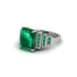 Unique Geometric Radiant Emerald Engagement Ring - Wilma No. 21