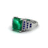 Unique Geometric Radiant Emerald Engagement Ring - Wilma No. 66