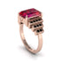 Unique Geometric Radiant Ruby Engagement Ring - Wilma No. 41 image 1