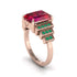 Unique Geometric Radiant Ruby Engagement Ring - Wilma No. 26 image 1