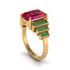 Unique Geometric Radiant Ruby Engagement Ring - Wilma No. 25 image 1