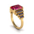 Unique Geometric Radiant Ruby Engagement Ring - Wilma No. 70 image 1