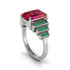 Unique Geometric Radiant Ruby Engagement Ring - Wilma No. 27 image 1