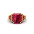 Unique Geometric Radiant Ruby Engagement Ring - Wilma No. 55 image 2