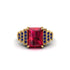 Unique Geometric Radiant Ruby Engagement Ring - Wilma No. 70 image 2