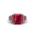 Unique Geometric Radiant Ruby Engagement Ring - Wilma No. 57