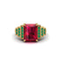 Unique Geometric Radiant Ruby Engagement Ring - Wilma No. 25 image 2