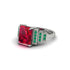 Unique Geometric Radiant Ruby Engagement Ring - Wilma No. 27 image 3