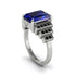 Unique Geometric Radiant Sapphire Engagement Ring - Wilma No. 45 image 1
