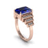 Unique Geometric Radiant Sapphire Engagement Ring - Wilma No. 14 image 1