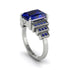 Unique Geometric Radiant Sapphire Engagement Ring - Wilma No. 75