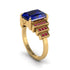 Unique Geometric Radiant Sapphire Engagement Ring - Wilma No. 58 image 1