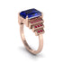 Unique Geometric Radiant Sapphire Engagement Ring - Wilma No. 59 image 1