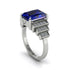 Unique Geometric Radiant Sapphire Engagement Ring - Wilma No. 15