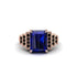 Unique Geometric Radiant Sapphire Engagement Ring - Wilma No. 44 image 2
