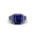 Unique Geometric Radiant Sapphire Engagement Ring - Wilma No. 75 image 2