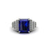 Unique Geometric Radiant Sapphire Engagement Ring - Wilma No. 15 image 2