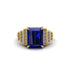 Unique Geometric Radiant Sapphire Engagement Ring - Wilma No. 13 image 2