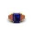 Unique Geometric Radiant Sapphire Engagement Ring - Wilma No. 58 image 2