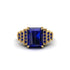 Unique Geometric Radiant Sapphire Engagement Ring - Wilma No. 73