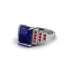 Unique Geometric Radiant Sapphire Engagement Ring - Wilma No. 60