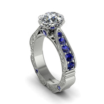 Diamond Victorian Scroll Engagement Ring - Kehlani No. 63 image 1
