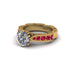 Diamond Victorian Scroll Engagement Ring - Kehlani No. 46