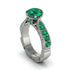 Emerald Victorian Scroll Engagement Ring - Kehlani No. 21