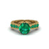 Emerald Victorian Scroll Engagement Ring - Kehlani No. 19
