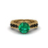 Emerald Victorian Scroll Engagement Ring - Kehlani No. 34 image 2