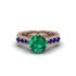 Emerald Victorian Scroll Engagement Ring - Kehlani No. 65 image 2