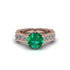 Emerald Victorian Scroll Engagement Ring - Kehlani No. 5