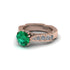 Emerald Victorian Scroll Engagement Ring - Kehlani No. 5 image 3