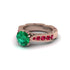 Emerald Victorian Scroll Engagement Ring - Kehlani No. 50 image 3