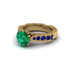 Emerald Victorian Scroll Engagement Ring - Kehlani No. 64