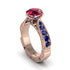 Ruby Victorian Scroll Engagement Ring - Kehlani No. 71 image 1