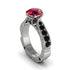 Ruby Victorian Scroll Engagement Ring - Kehlani No. 42