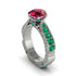 Ruby Victorian Scroll Engagement Ring - Kehlani No. 27 image 1