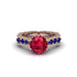 Ruby Victorian Scroll Engagement Ring - Kehlani No. 71 image 2