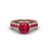 Ruby Victorian Scroll Engagement Ring - Kehlani No. 56