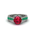 Ruby Victorian Scroll Engagement Ring - Kehlani No. 27