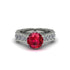 Ruby Victorian Scroll Engagement Ring - Kehlani No. 12 image 2