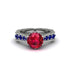 Ruby Victorian Scroll Engagement Ring - Kehlani No. 72 image 2